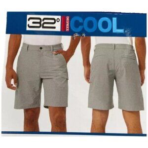 New 32 Degrees Golf Cargo Shorts Side Pockets Cool Bermuda Gray Size 40